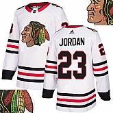 Blackhawks #23 Jordan White With Special Glittery Logo Adidas Jersey,baseball caps,new era cap wholesale,wholesale hats
